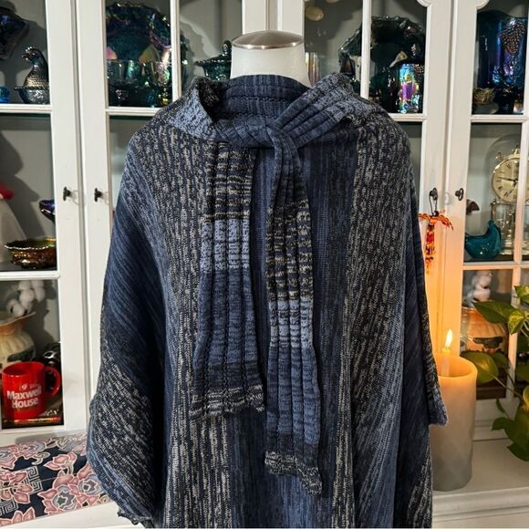 Anthropologie Sparrow Tie-Neck Sweater Wool Striped Size Small - Picture 2 of 8